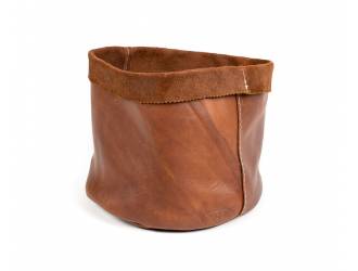 Grand cache pot en cuir