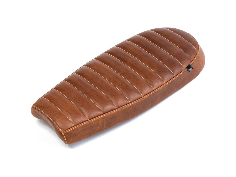 Asiento plano en cuero para Royal Enfield Interceptor / Continental GT