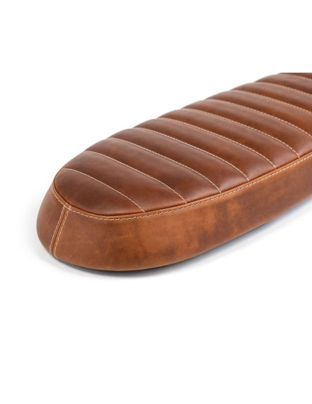 Asiento plano en cuero para Royal Enfield Interceptor / Continental GT