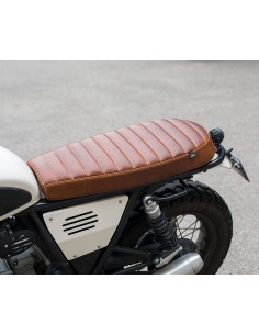 Sitzbank flach aus Leder für Royal Enfield Interceptor / Continental GT 2