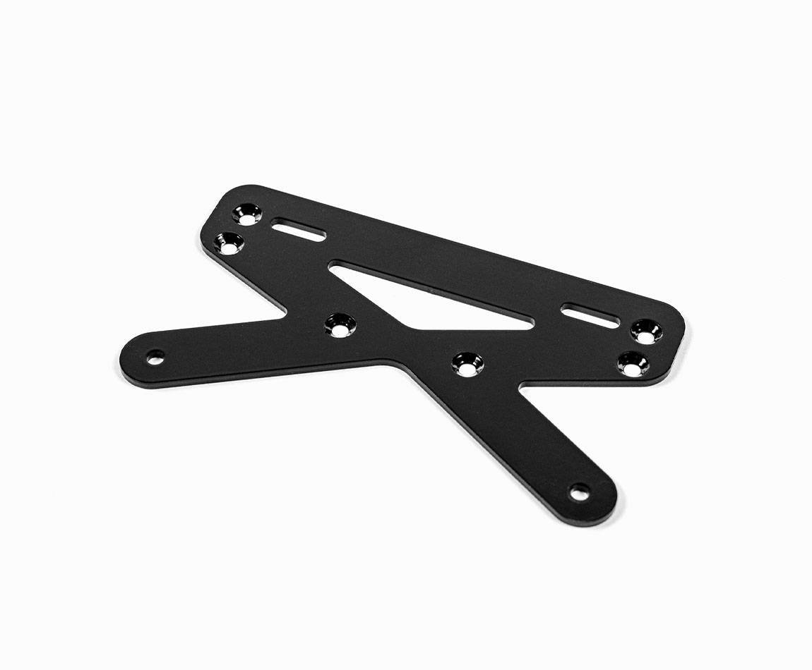 Support de plaque noir universel 20 mm pour l'essieu arrière 