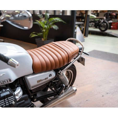 Sella in cuoio Heritage per Moto Guzzi V7 850