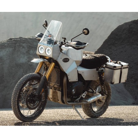 Avventure della sella in pelle per trionph scrambler 1200 xc/xe