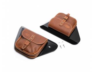 Side leather saddlebag for...