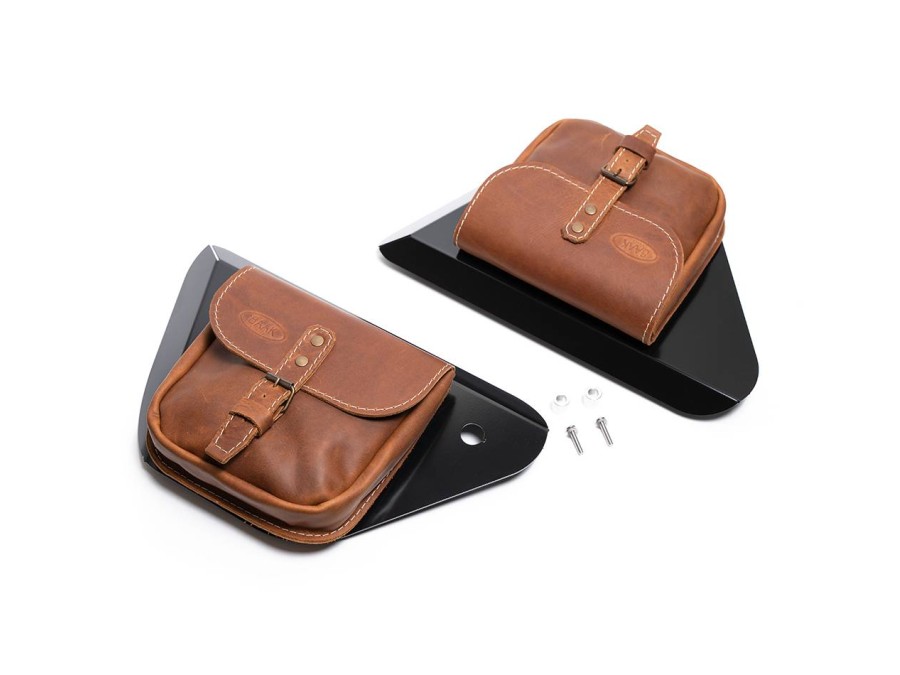 Side cover with leather saddlebag for Moto Guzzi V7 850