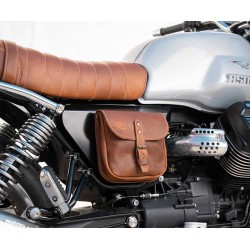 Bolsa lateral derecha de cuero para Moto Guzzi V7 850 2