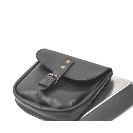 Tapa lateral con bolsa de cuero para Moto Guzzi V7 850