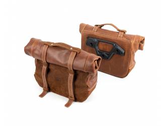 Large Leather Roll Top Pannier
