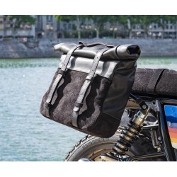 Gran bolsa enrollada de cuero