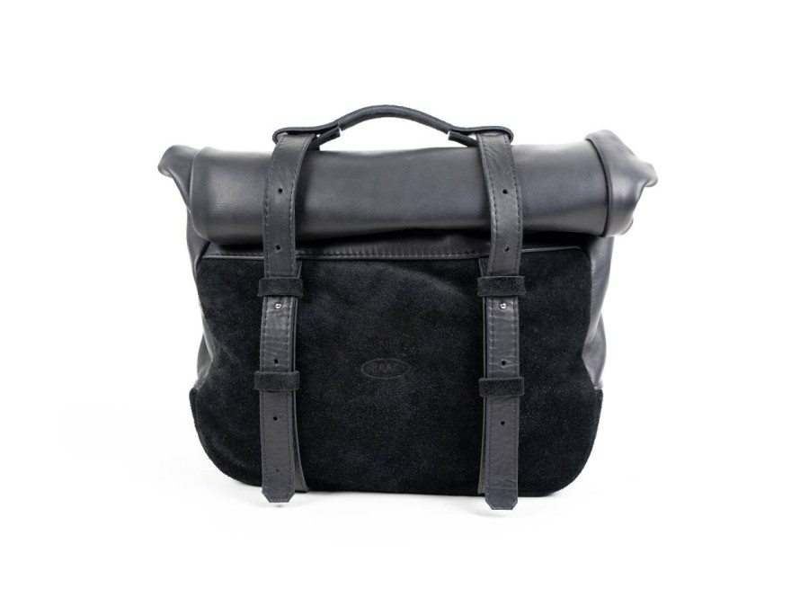Große gerollte Ledertasche