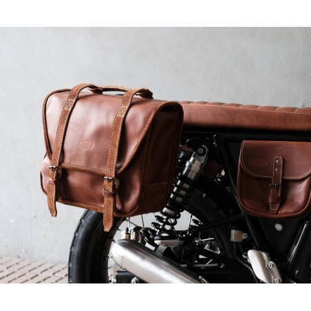 Grande borsa in cuoio a cartella