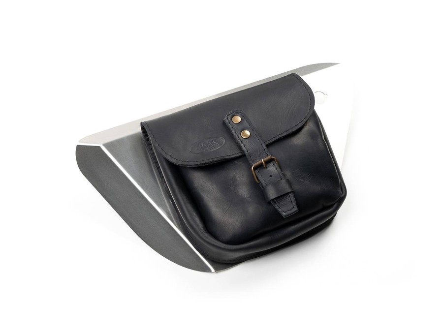 Fianchetto laterale con borsa in cuoio per Moto Guzzi V7 850