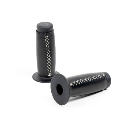 Leather covered handlebar grips