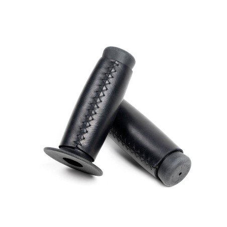 Leather covered handlebar grips