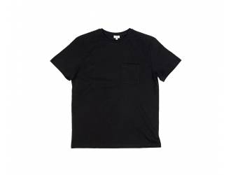 Black T-Shirt - Short sleeves - Heart pocket on front - Screen-printed white BAAK logo on back