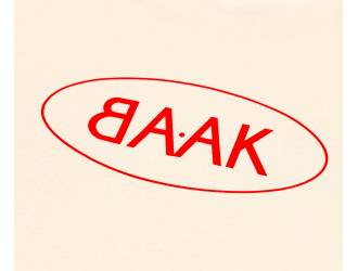 Cream T-Shirt - Short sleeves - Heart pocket on front - Screen-printed red BAAK logo on back