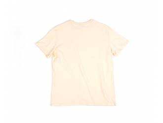 Cream T-Shirt - Short sleeves - Heart pocket on front - Petrol blue BAAK logo silk-screened above pocket