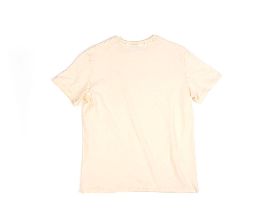 Cream T-Shirt - Short sleeves - Heart pocket on front - Petrol blue BAAK logo silk-screened above pocket Cream T-Shirt - Short sleeves - Heart pocket on front - Petrol blue BAAK logo silk-screened above pocket
