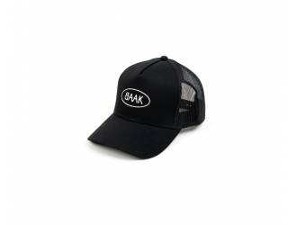 Black Trucker cap - White BAAK logo on front - one size fits all