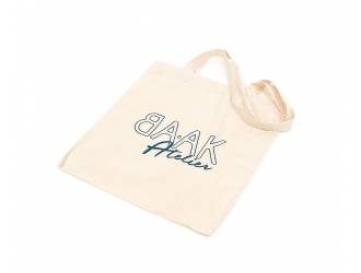 tote-bag - 100% cotton - Natural - Screen print "BAAK Atelier" petrol blue