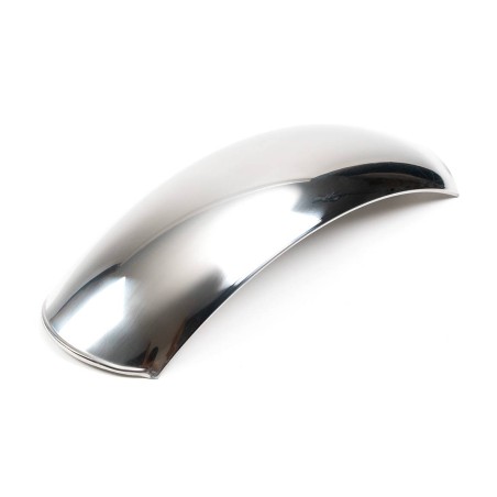 guardabarros trasero medio moto café racer inox pulido