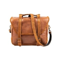 Large satchel-style leather saddlebag 2