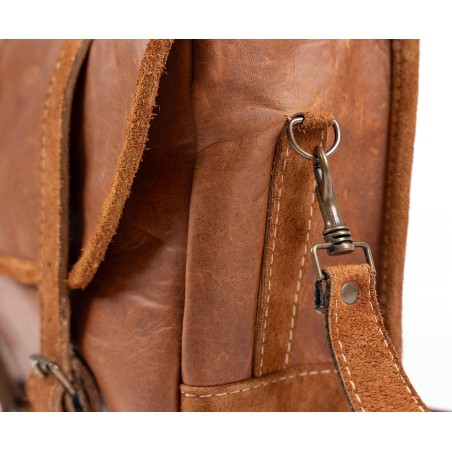 Bolsa de cuero tipo cartable grande