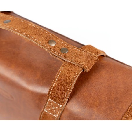 Grande borsa in cuoio a cartella