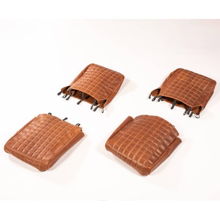 Handcrafted leather front seat covers for Citroën Mehari - French quality