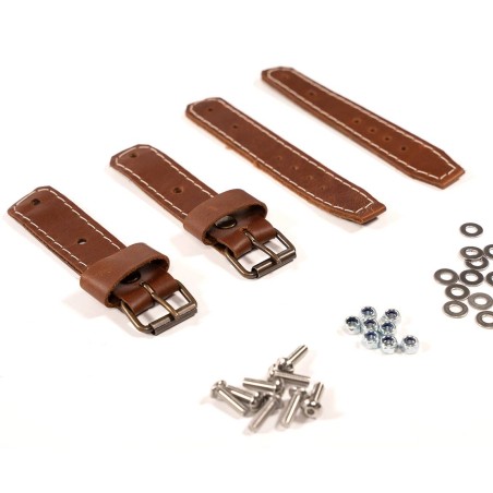 Leather straps for Citroën Méhari or Eden front hood - Made in France