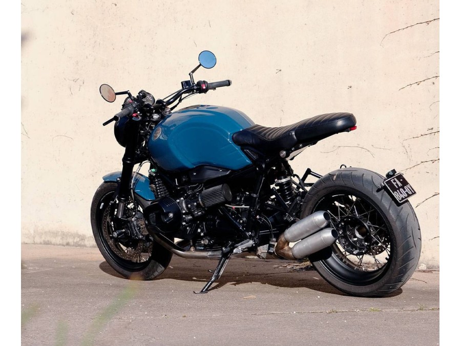 Verstellbarer schwarzer Stoßdämpfer für BMW R 1200 NineT von BAAK x Shock Factory