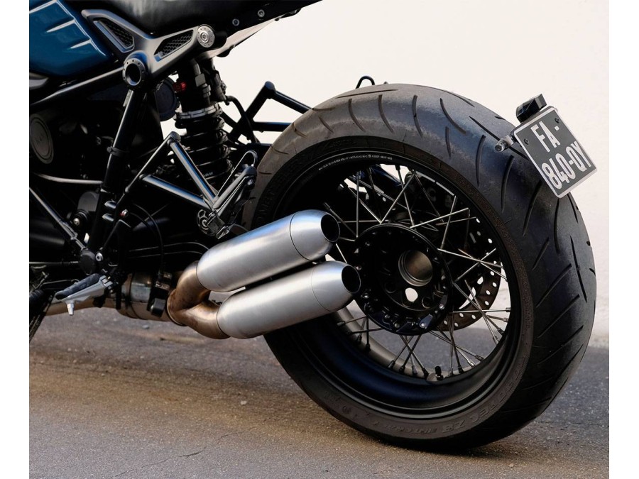 Verstellbarer schwarzer Stoßdämpfer für BMW R 1200 NineT von BAAK x Shock Factory