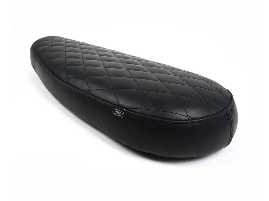 Asiento plano en cuero para Royal Enfield Interceptor / Continental GT