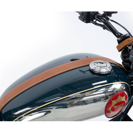 Correa de tanque de cuero de estrella de oro BSA
