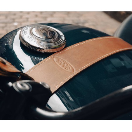 Correa de tanque de cuero de estrella de oro BSA