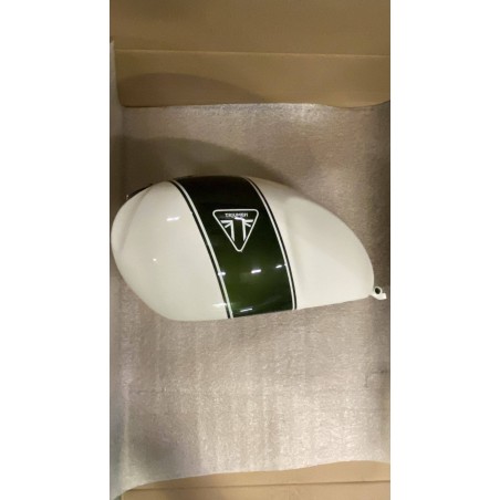 OUTLET N°29 - Serbatoio Triumph Scrambler 1200 XE / XC, colore bianco e verde