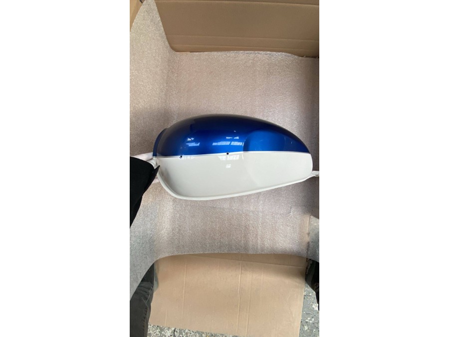 OUTLET N°35 Réservoir de triumph Bonneville T100 T120 bleu et blanc