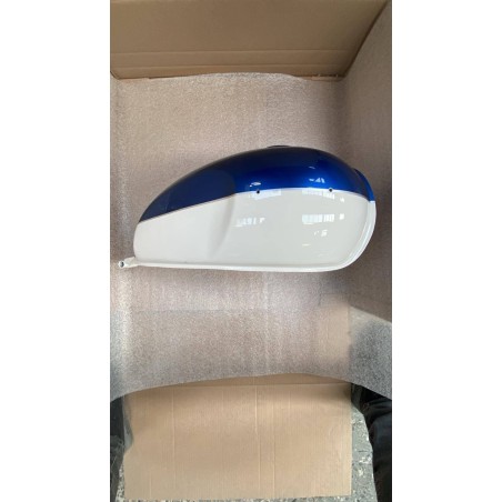 Réservoir de triumph Bonneville T100 T120 bleu et blanc