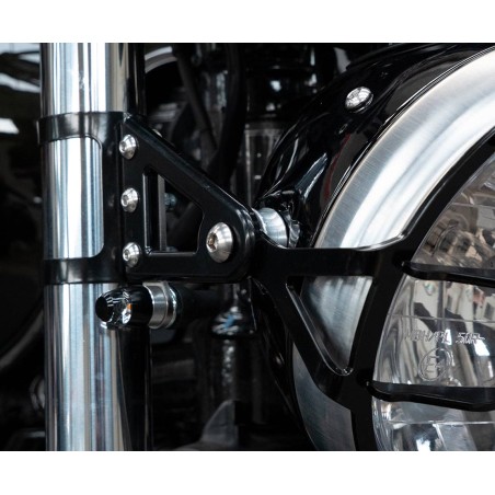 Classic Moto Headlight Protection Grille - Universal
