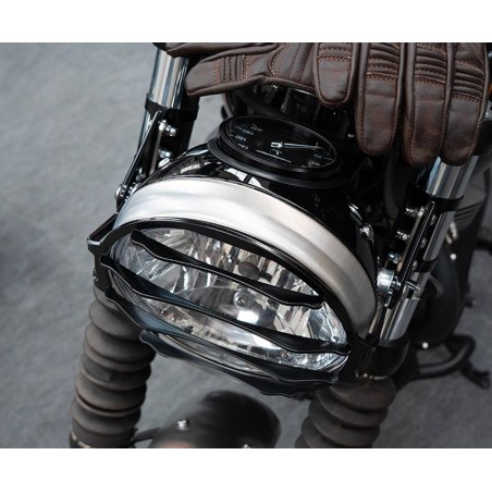 Classic Moto Headlight Protection Grille - Universal