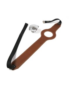 Pack brown leather tank strap + Monza gas cap Moto Guzzi V7 III / V9