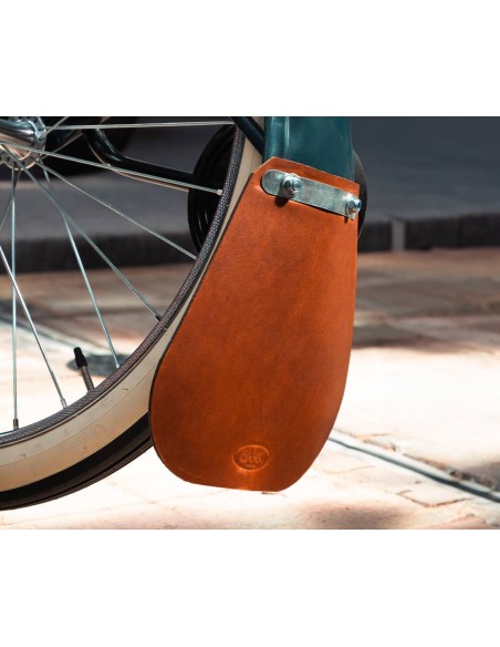 Bavette en cuir de roue avant pour Solex