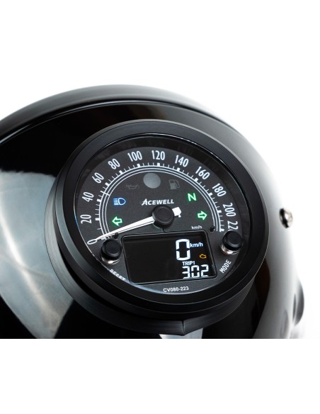 Classic headlight with integrated speedometer for Triumph before 2016