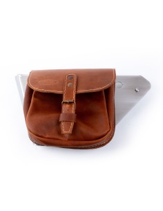 Fianchetto laterale con borsa in cuoio per Moto Guzzi V7 I/II