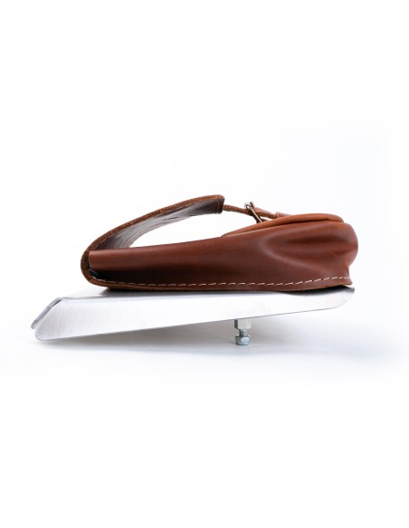 Fianchetto laterale con borsa in cuoio per Moto Guzzi V7 I/II