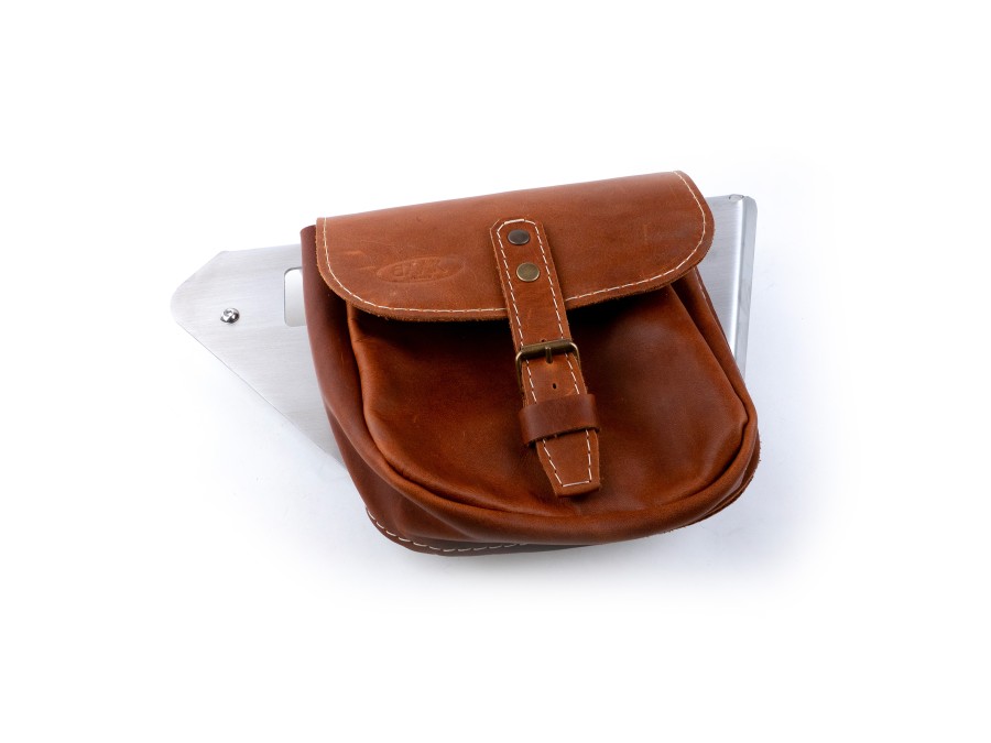 Cache latéral avec sacoche en cuir pour Moto Guzzi V7 I/II