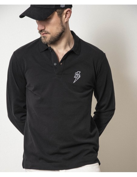 Langarm-Poloshirt mit Stickerei – Garage Français