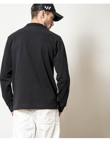 Long-sleeve polo with embroidery - French Garage