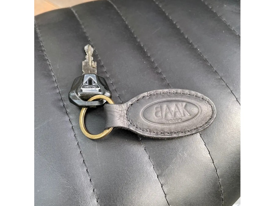 Leather keyring crafted by BAAK artisans