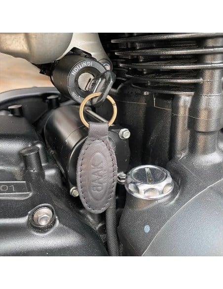 Leather keyring crafted by BAAK artisans